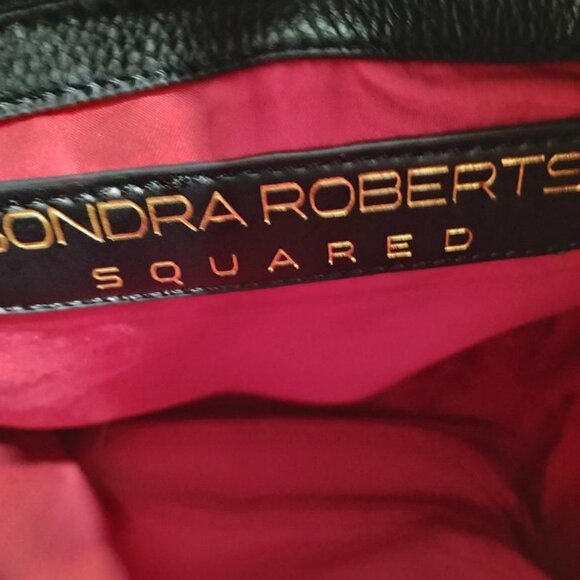 Sondra Roberts Brown and Red Squared Shoulder Bag - Picture 9 of 13